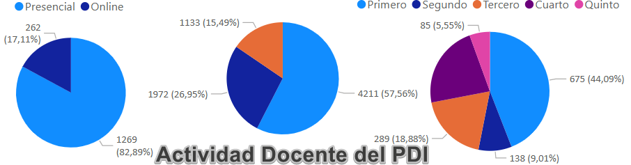 Actividad docente del PDI
